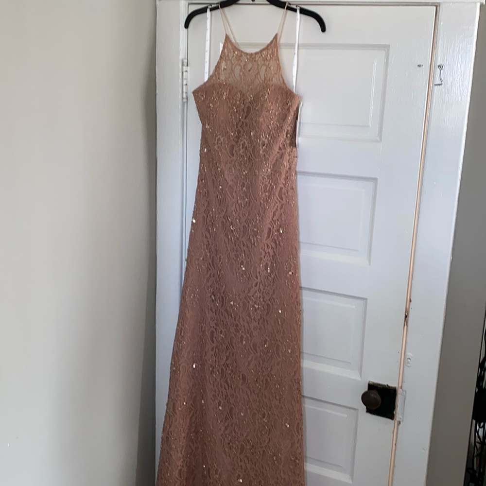NWT Rose Gold Azaria Bridal Prom Dress
